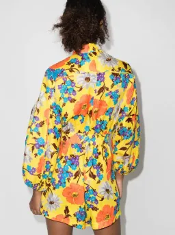 Zimmermann Estelle Panelled Playsuit Print Size 8 for rent on The Volte - image 2