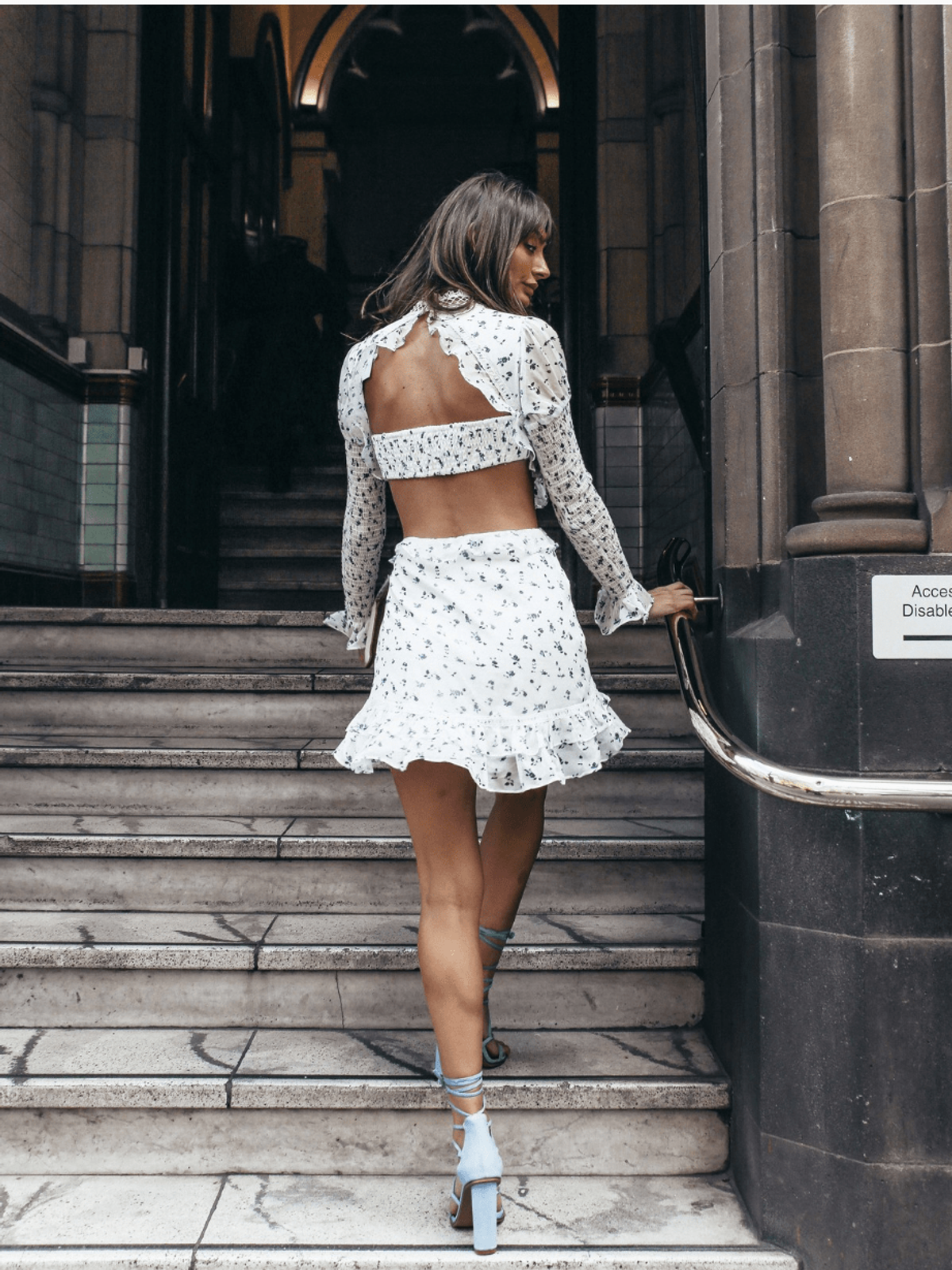 By Nicola Everlasting Dress in Indigo Blooms - Image 2