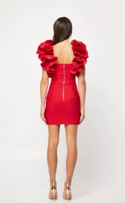 Mossman Raw Vision Mini Dress Red Size 12 for rent on The Volte - image 3