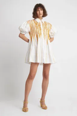 Aje Collective Marigold Beaded Dress White Size 8 for rent on The Volte - image 3