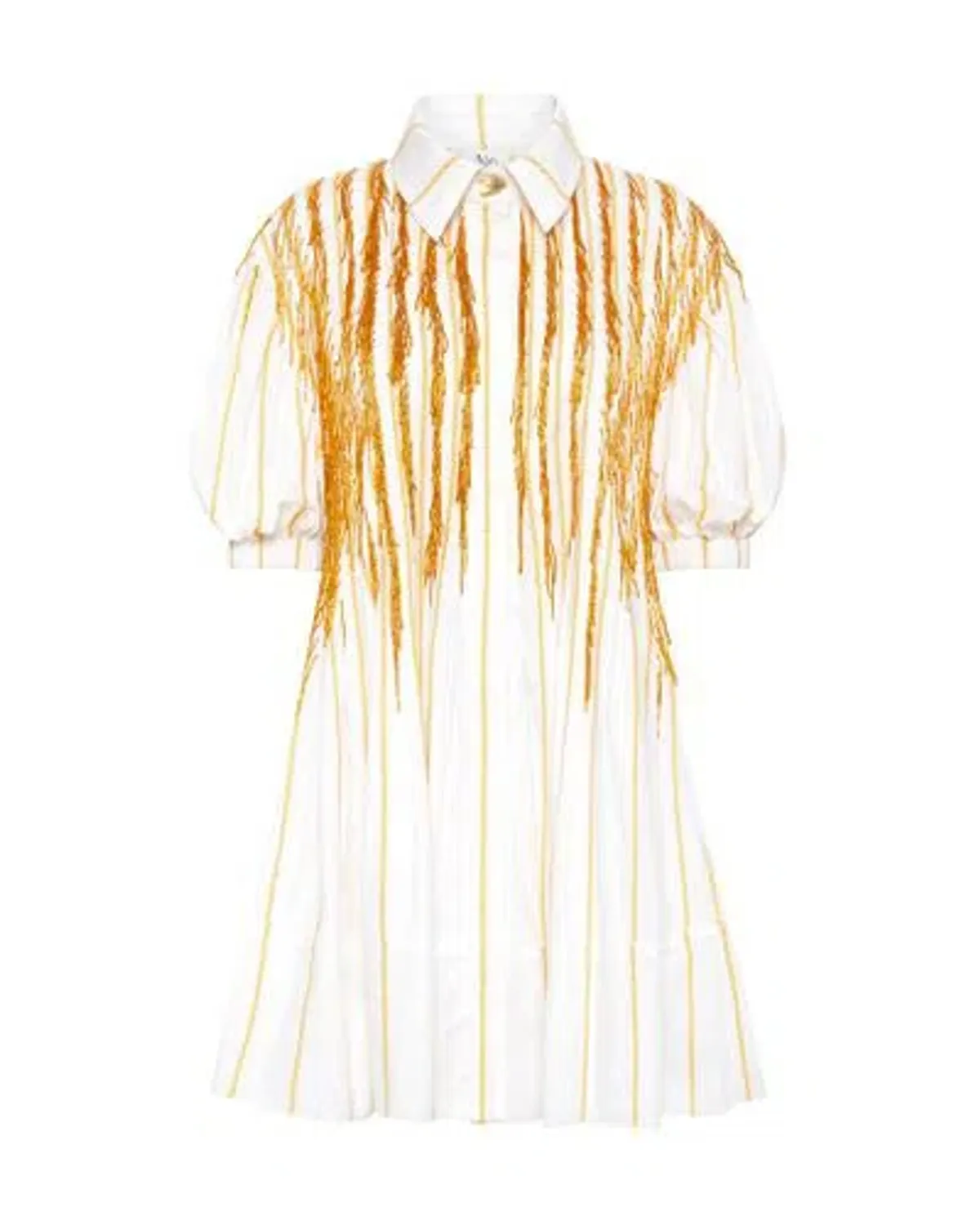 Aje Collective Marigold Beaded Dress White Size 8 - Image 6