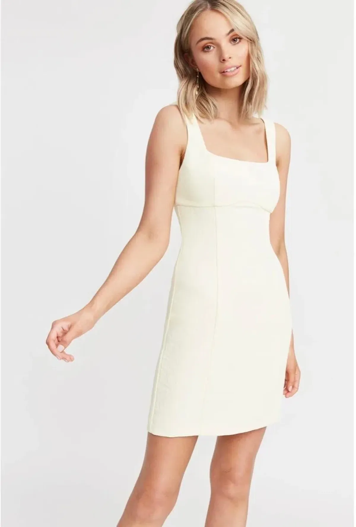 Kookai Oyster Mini Dress Lemon Size 12 - Image 2