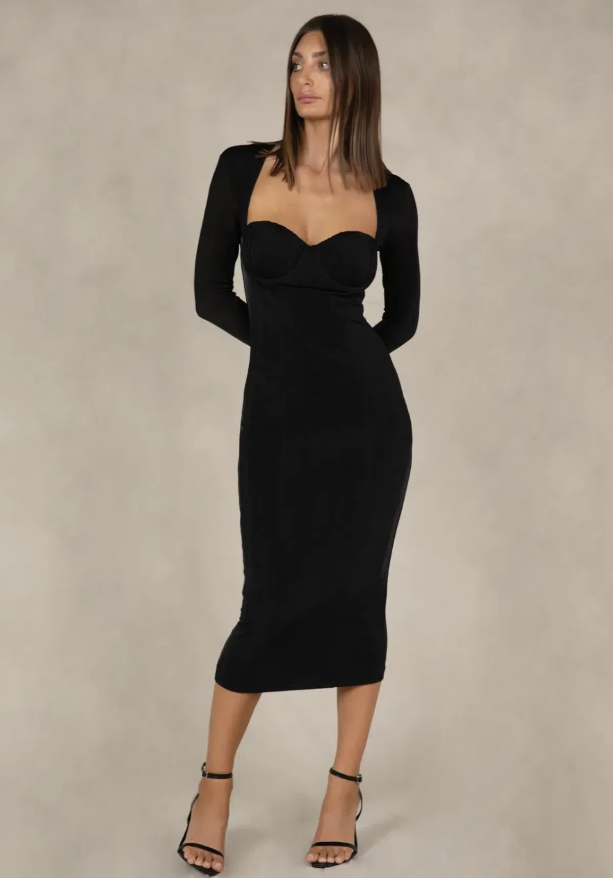 Misha Tara Midi Dress Black Size 6/XS - Image 1