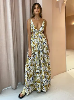 Bec & Bridge Eugenie Maxi Dress Print Size 8  for rent on The Volte - image 1