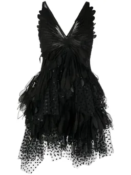 Zimmermann Rhythmic Fluted Mini Dress Black Size 1 / Au 10 for rent on The Volte - image 2