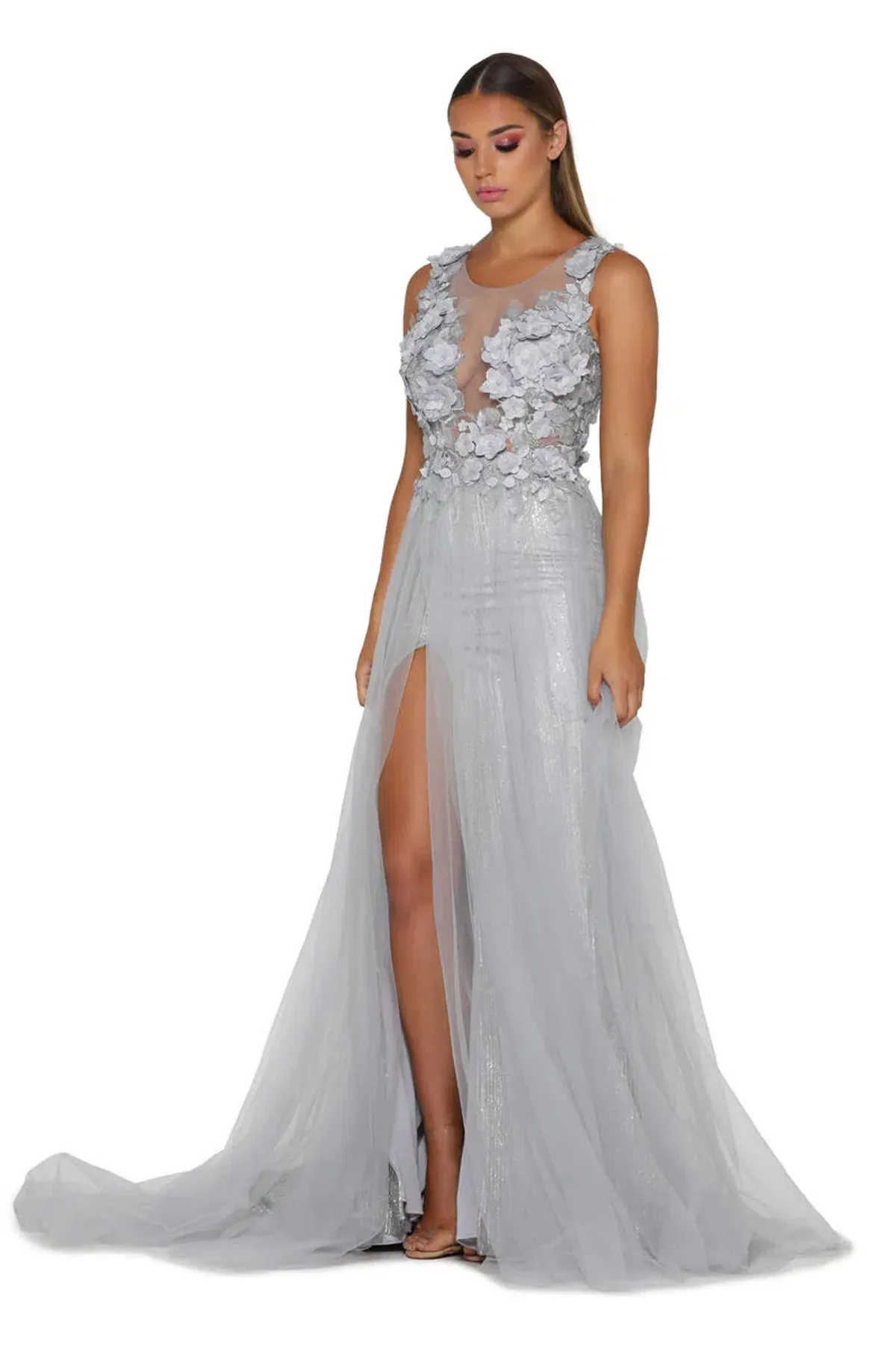 Portia and Scarlett Berta Gown Ice Size L / AU 12 - Image 1
