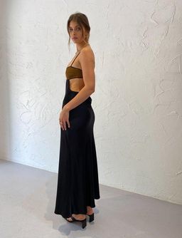 Bec & Bridge Agatha Cut Out Midi Dress Black/Copper Size AU 6 for rent on The Volte - image 4
