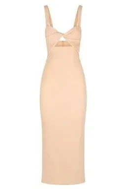 Shona Joy Simone Cut Out Midi Dress Peach Size 8 for rent on The Volte - image 2