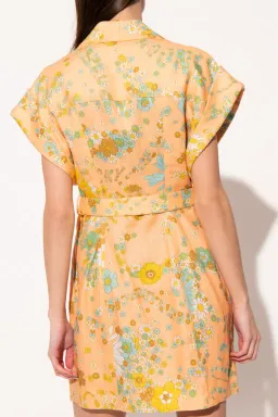Zimmermann Lola Roll Cuff Mini Dress Print Size 12 for rent on The Volte - image 4