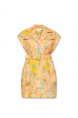 Zimmermann Lola Roll Cuff Mini Dress Print Size 12 for rent on The Volte - image 6