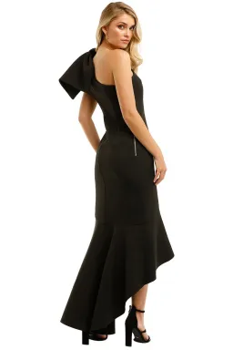 By Johnny Tie Shoulder Wave Gown Black Size 6  for rent on The Volte - image 3