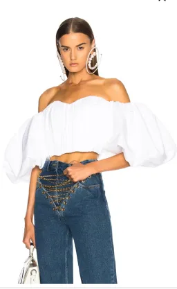 Ellery Bachelorette Rouched Corset Top White Size 10 for rent on The Volte - image 4