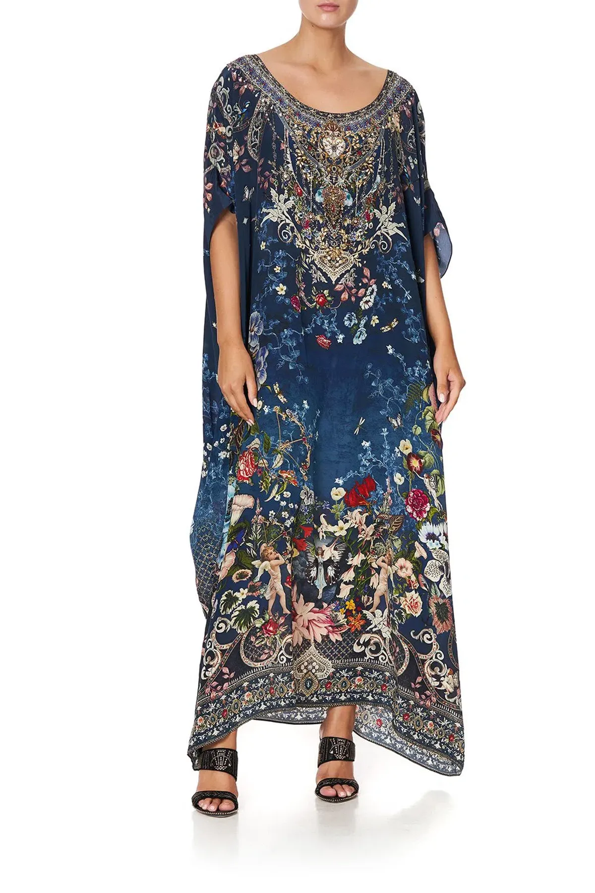 Camilla Dreams of Midsummer Round Neck Kaftan Print One Size - Image 1