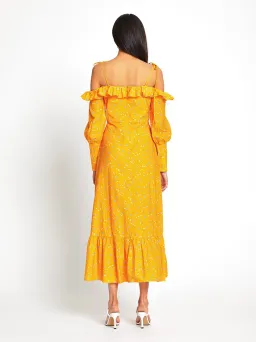 Alice McCall Limonata Midi Dress Apricot Size 8  for rent on The Volte - image 2