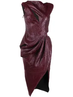 Toni Maticevski Connector Dress Burgundy Size 6 for rent on The Volte - image 5
