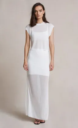 Bec & Bridge Moon Light Knit Tee and Skirt Set White Size 8 for rent on The Volte - image 1