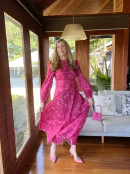 Zimmermann Edie High Neck Dress Print Size 3 / Au 14 for rent on The Volte - image 2