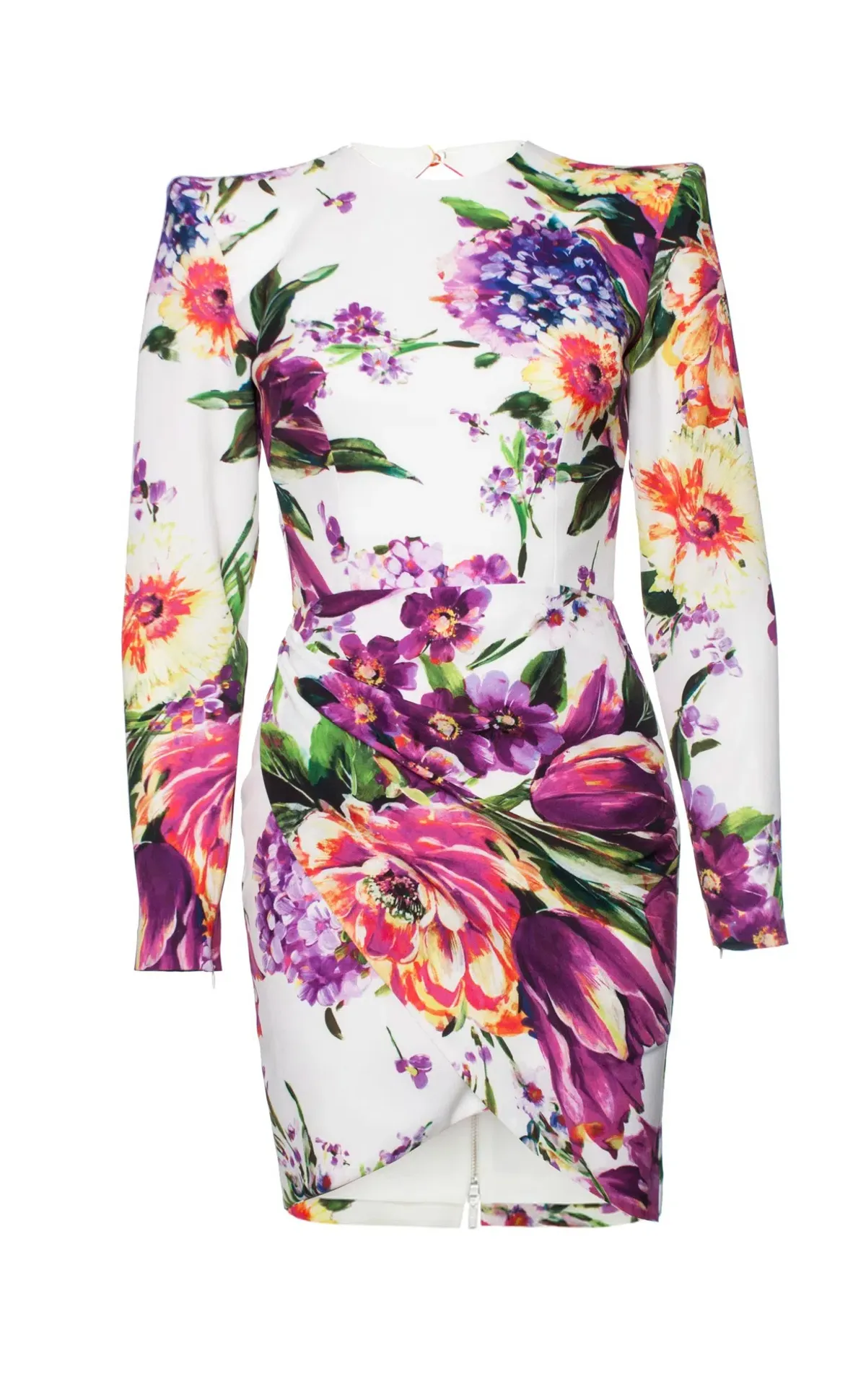 Alex Perry Anais Mini Dress Floral White Size 6 - Image 2