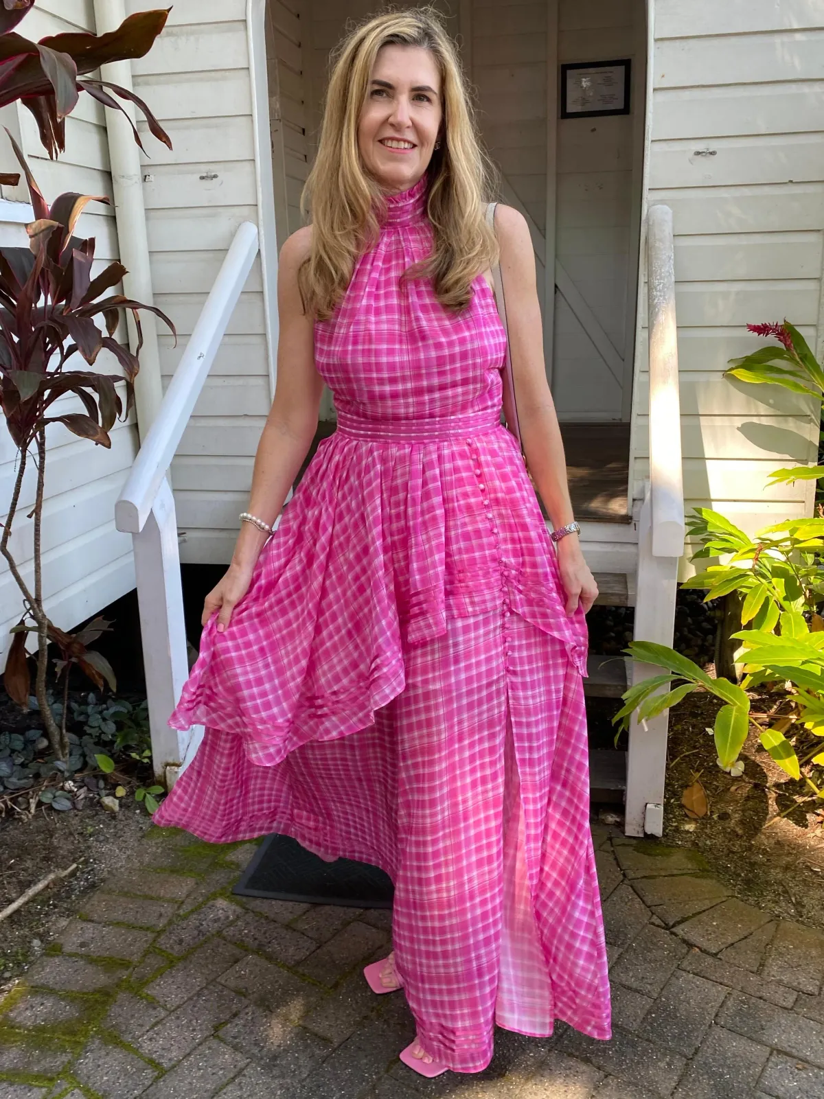 Aje Bungalow Sienna Dress Pink Size 12 - Image 5