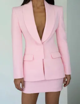 Effie Kats Blazer and Skirt Set Pink Size 4 for rent on The Volte - image 2