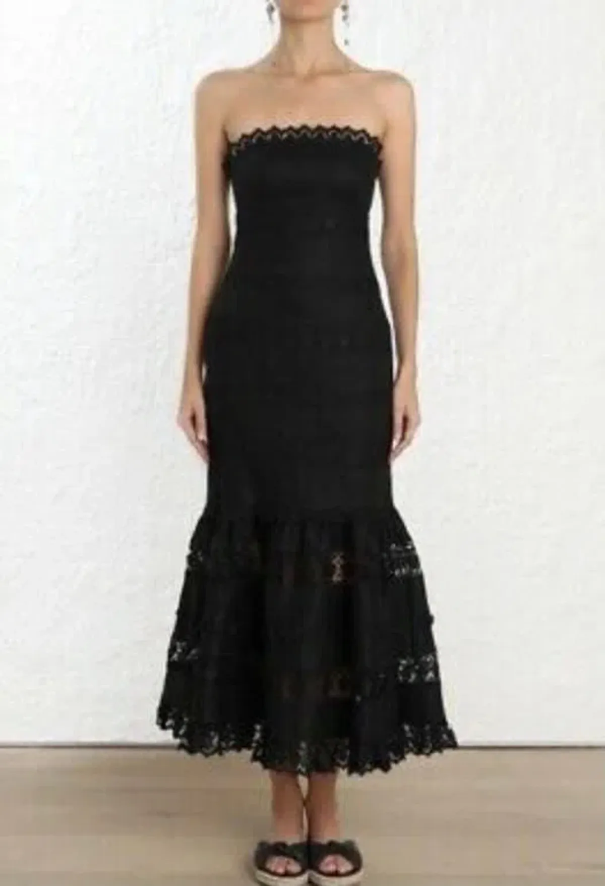 Zimmermann Black Strapless Wayfarer Panelled Dress Size 3 - Image 2