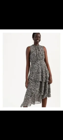 Wayne Cooper Tiered Frill Midi Ggt Dress Droplets Print for rent on The Volte - image 3