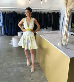 Thurley Boucle Mini Dress Buttercup Print Size 10 for rent on The Volte - image 4