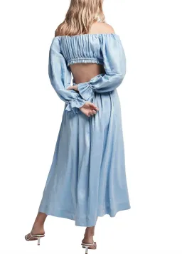 Aje Overture Blouson Midi Dress Ciel Blue Size 8 for rent on The Volte - image 3