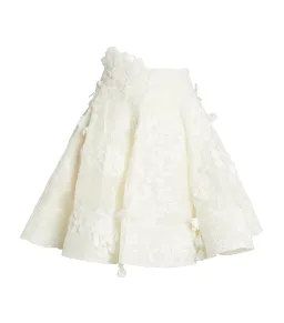 Zimmermann Postcard Applique Skirt White Size 8 for rent on The Volte - image 4