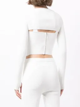 Dion Lee Pointelle Corset Top White Size 6 for rent on The Volte - image 4