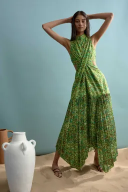 Alemais Phyllis Twist Front Pleat Dress Print Size 12 for rent on The Volte - image 6