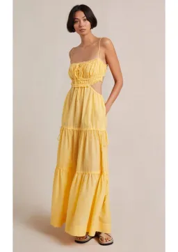 Bec & Bridge Alexandra Tie Maxi Dress Yellow Size 8 for rent on The Volte - image 1