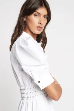 Sass & Bide Electric City White Shirt Dress White Size 6 for rent on The Volte - image 2