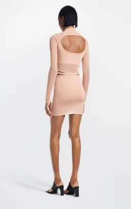 Dion Lee Hosiery Bra Mini Dress Brown Size  for rent on The Volte - image 2