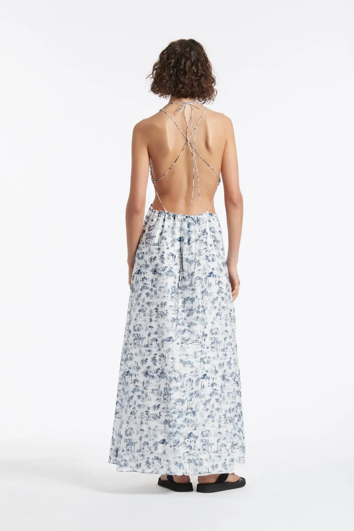 Sir the Label Dimitri Open Back Dress Print Size 6 - Image 3