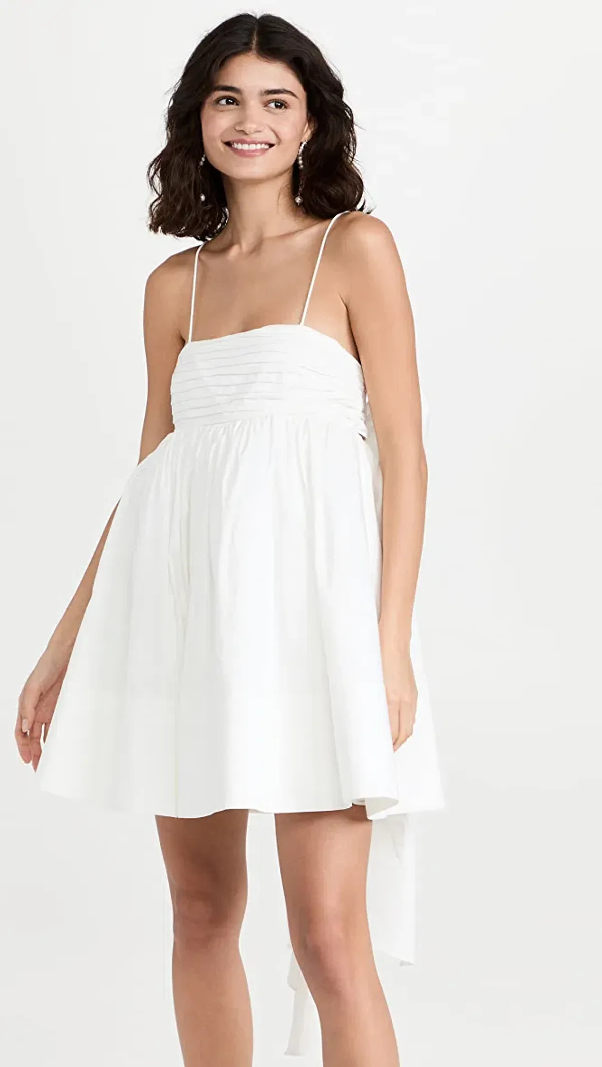 Aje Cantina Bow Back Mini Dress Ivory Size 4 - Image 2