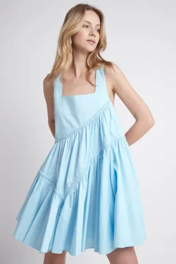 Aje Casabianca Sleeveless Braided Dress Blue Size 4 for rent on The Volte - image 2