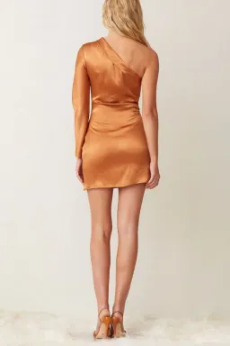 Bec and Bridge Lani Mini Dress  Caramel Size 8 for rent on The Volte - image 3