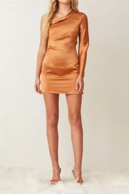 Bec and Bridge Lani Mini Dress  Caramel Size 8 for rent on The Volte - image 1