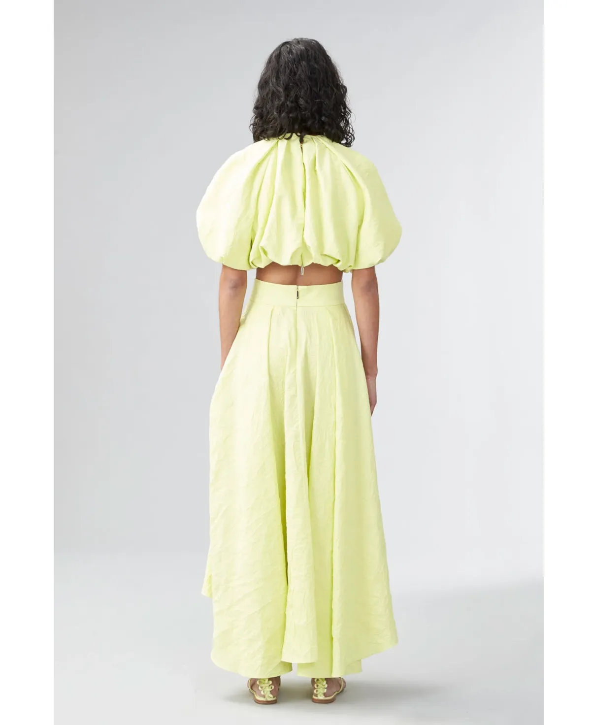 Ginger & Smart Euphoria Top & Skirt Set Citron Size 10 - Image 5