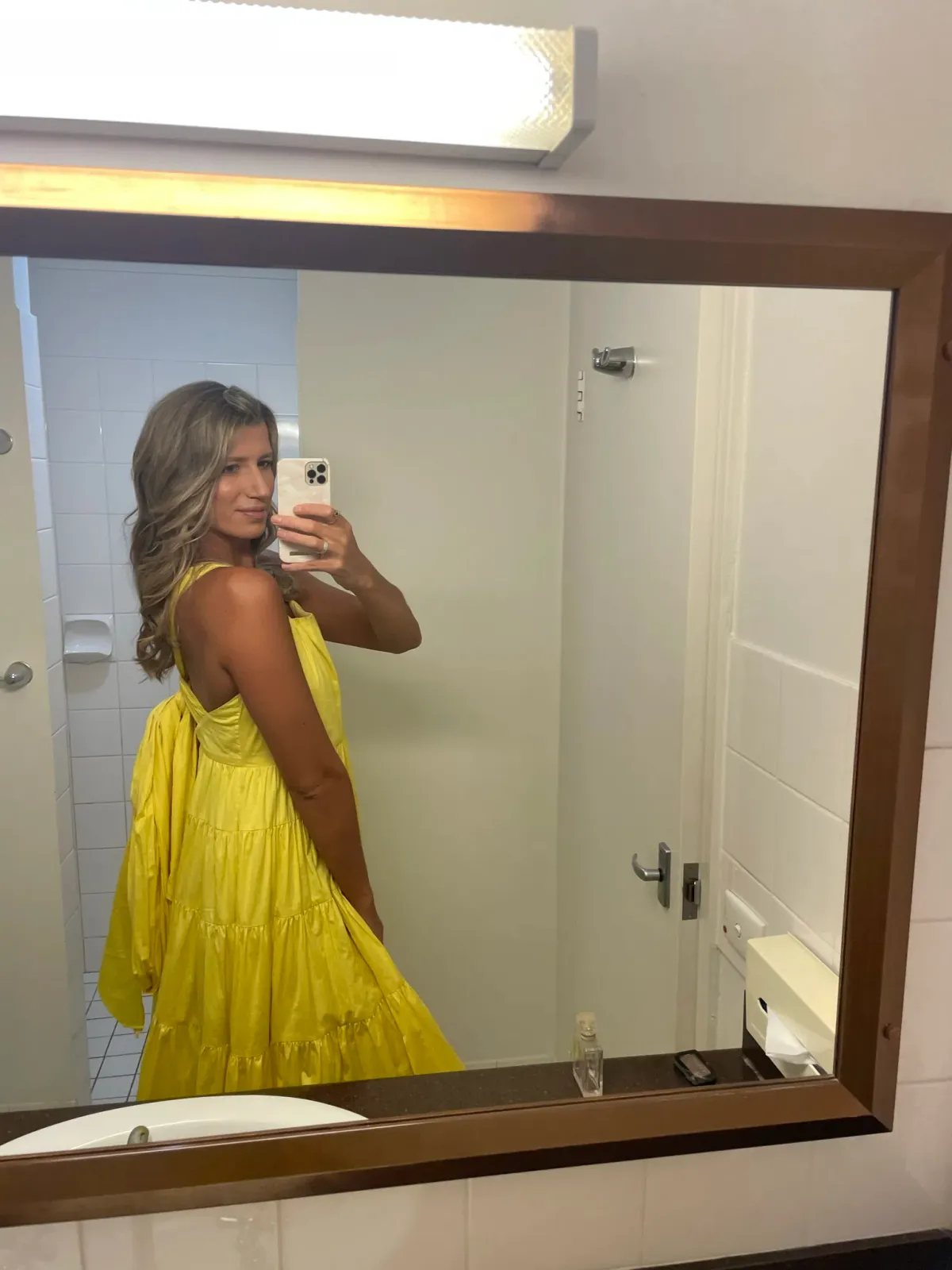 Aje Solstice Tiered Maxi Dress Yellow Size 10 - Image 5