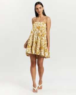 Shona Joy Saffron Tiered Mini Dress Print Size 10 for rent on The Volte - image 1