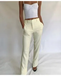 Dion Lee Cady Vented Trouser Yellow Size AU 6 for rent on The Volte - image 1