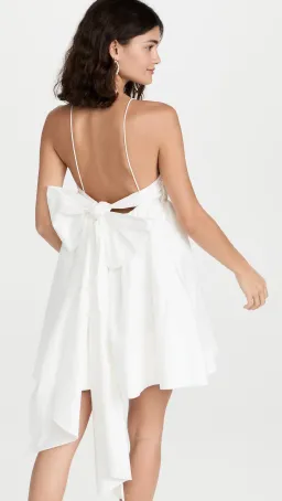 Aje Catina Bow Back Mini Dress White Size 8 for rent on The Volte - image 3