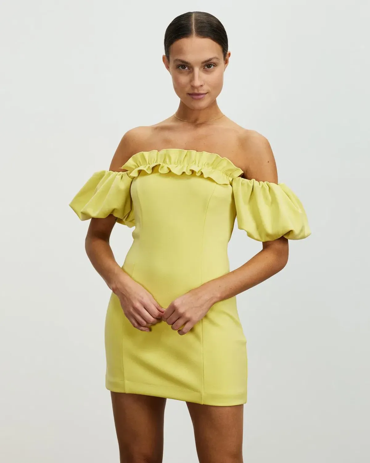 Lover Nicoletta Mini Dress Lemon Meringue Size 12  - Image 1
