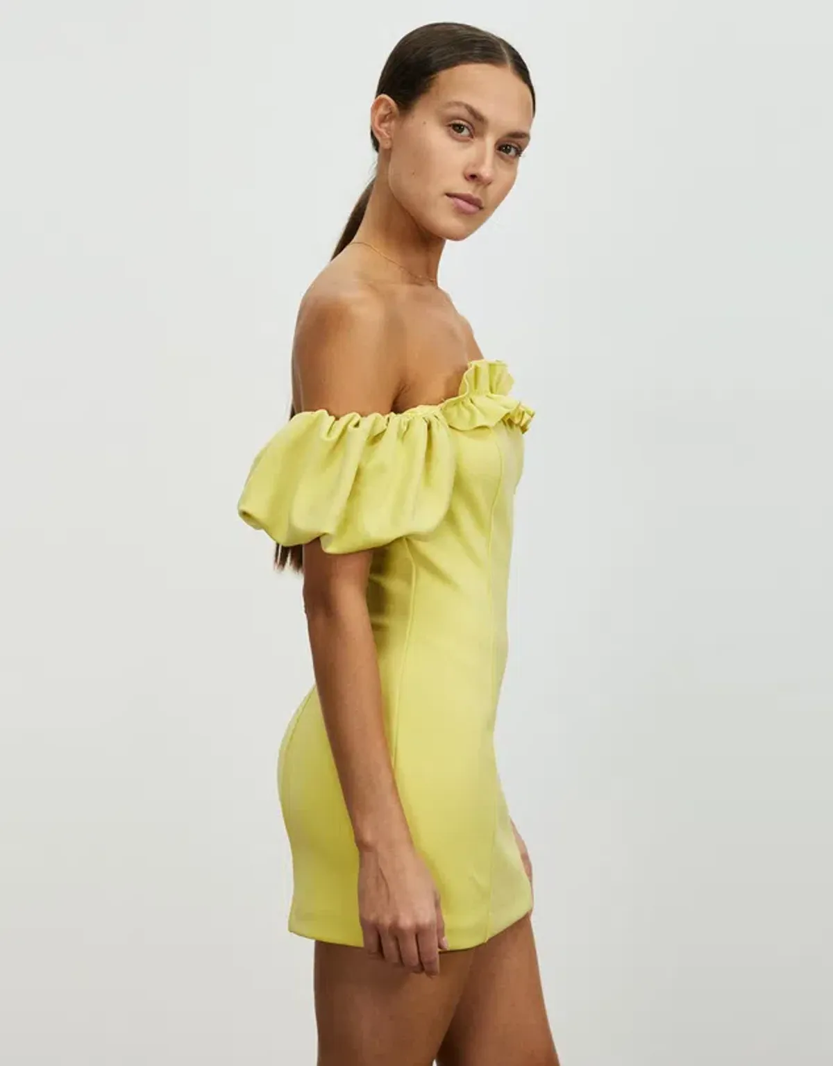 Lover Nicoletta Mini Dress Lemon Meringue Size 12  - Image 2
