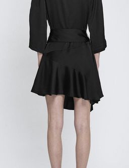 Acler Swindon Wrap Dress Black Size 10 for rent on The Volte - image 2