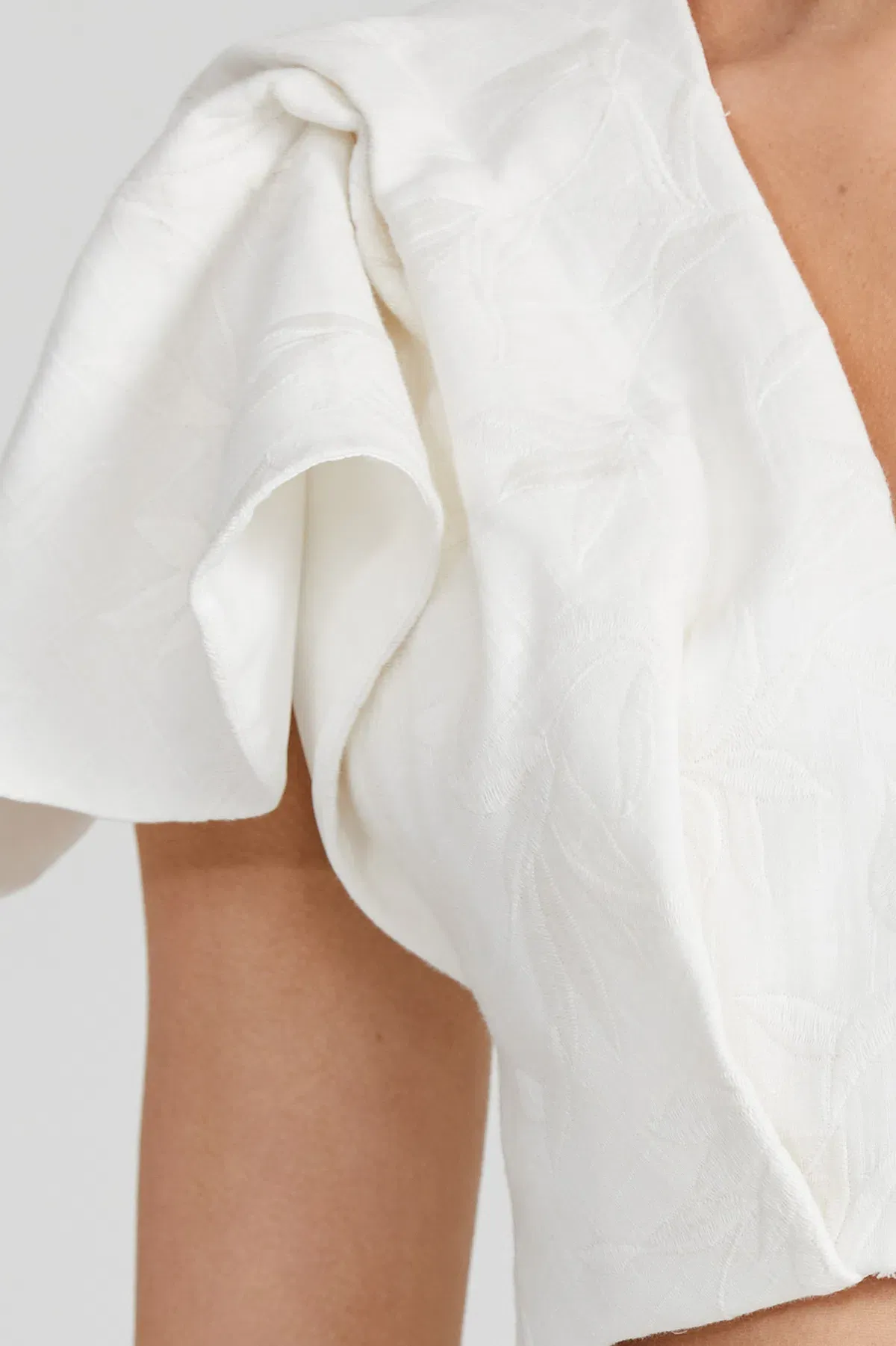 Acler Beverley Crop Top White Size 8 - Image 4