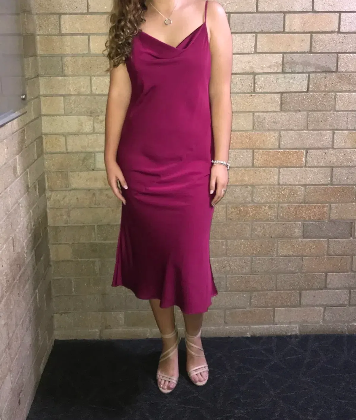 Shona Joy Sawyer Slip MIdi Dress Pink Size 14 - Image 3