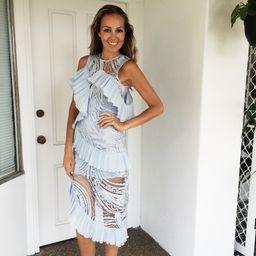 Alice McCall Love Me Like You Do Midi Dress in Ice Blue Size 4 for rent on The Volte - image 6